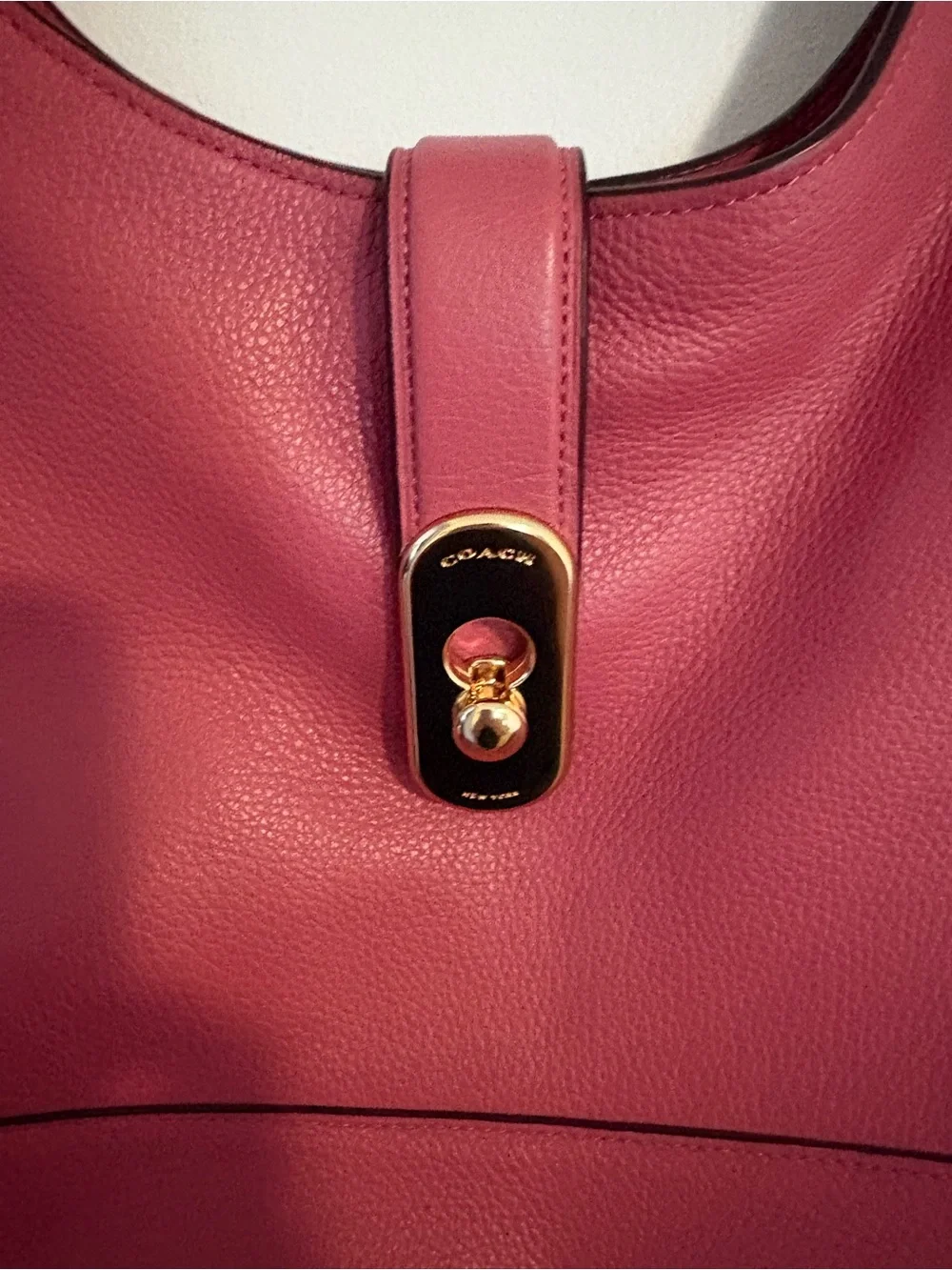 Petal  pink pebble, leather Coach Amber hobo bag